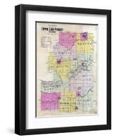 1901, Green Lake County Outline Map, Wisconsin, United States-null-Framed Premium Giclee Print