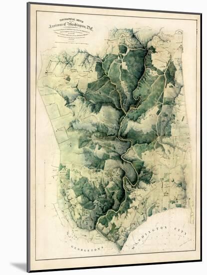 1901, Washington D.C. 1901c Environs of City and Georgetown, District of Columbia, United States-null-Mounted Giclee Print