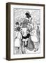 1902 Coronation - in the Crowd, Self-Sacrifice-Tom Browne-Framed Art Print