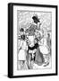 1902 Coronation - in the Crowd, Self-Sacrifice-Tom Browne-Framed Art Print