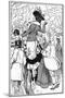1902 Coronation - in the Crowd, Self-Sacrifice-Tom Browne-Mounted Art Print