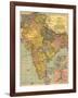 1902 Map of India, Then a Colony Within the British Empire, Showing Internal Boundaries-null-Framed Art Print