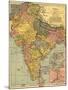 1902 Map of India, Then a Colony Within the British Empire, Showing Internal Boundaries-null-Mounted Art Print