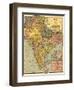 1902 Map of India, Then a Colony Within the British Empire, Showing Internal Boundaries-null-Framed Art Print