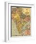 1902 Map of India, Then a Colony Within the British Empire, Showing Internal Boundaries-null-Framed Art Print