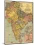 1902 Map of India, Then a Colony Within the British Empire, Showing Internal Boundaries-null-Mounted Art Print