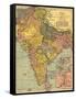 1902 Map of India, Then a Colony Within the British Empire, Showing Internal Boundaries-null-Framed Stretched Canvas