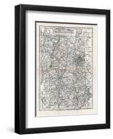 1902, New Hampshire and Vermont State Map, Vermont, United States-null-Framed Premium Giclee Print