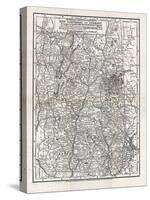 1902, New Hampshire and Vermont State Map, Vermont, United States-null-Stretched Canvas