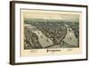 1902, Pittsburgh Bird's Eye View, Pennsylvania, United States-null-Framed Premium Giclee Print