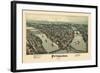 1902, Pittsburgh Bird's Eye View, Pennsylvania, United States-null-Framed Premium Giclee Print