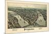 1902, Pittsburgh Bird's Eye View, Pennsylvania, United States-null-Mounted Giclee Print