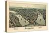 1902, Pittsburgh Bird's Eye View, Pennsylvania, United States-null-Stretched Canvas