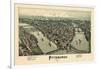 1902, Pittsburgh Bird's Eye View, Pennsylvania, United States-null-Framed Giclee Print