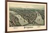 1902, Pittsburgh Bird's Eye View, Pennsylvania, United States-null-Framed Giclee Print