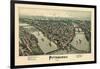 1902, Pittsburgh Bird's Eye View, Pennsylvania, United States-null-Framed Giclee Print