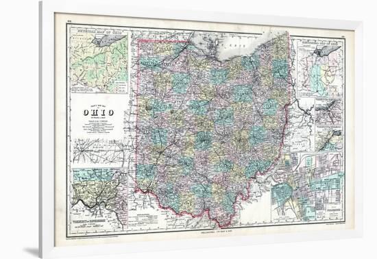 1902, State Map, Ohio, United States-null-Framed Giclee Print