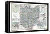 1902, State Map, Ohio, United States-null-Framed Stretched Canvas