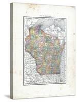 1902, State Map, Wisconsin, United States-null-Stretched Canvas