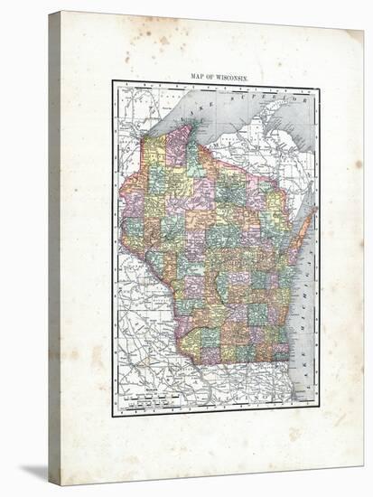 1902, State Map, Wisconsin, United States-null-Stretched Canvas