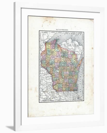 1902, State Map, Wisconsin, United States-null-Framed Giclee Print