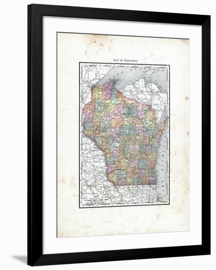 1902, State Map, Wisconsin, United States-null-Framed Giclee Print