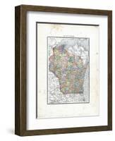 1902, State Map, Wisconsin, United States-null-Framed Giclee Print