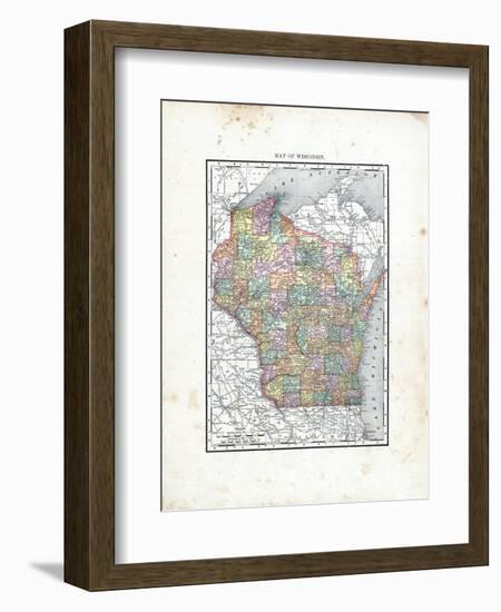 1902, State Map, Wisconsin, United States-null-Framed Giclee Print