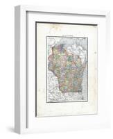 1902, State Map, Wisconsin, United States-null-Framed Giclee Print
