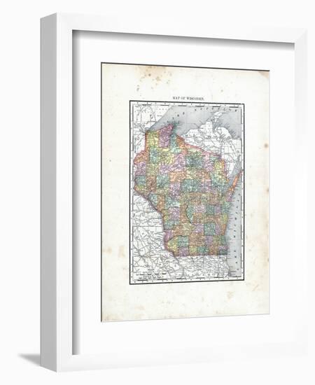 1902, State Map, Wisconsin, United States-null-Framed Giclee Print