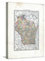 1902, State Map, Wisconsin, United States-null-Stretched Canvas