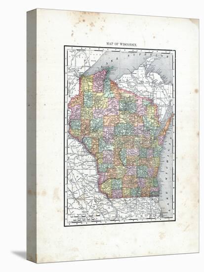 1902, State Map, Wisconsin, United States-null-Stretched Canvas