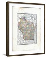 1902, State Map, Wisconsin, United States-null-Framed Giclee Print