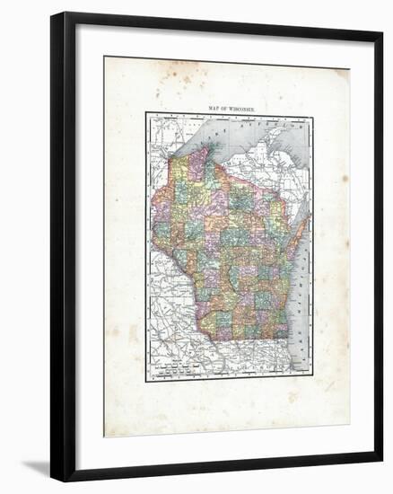 1902, State Map, Wisconsin, United States-null-Framed Giclee Print