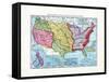 1902, United States Expansion Map, Nebraska, United States-null-Framed Stretched Canvas