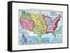 1902, United States Expansion Map, Nebraska, United States-null-Framed Stretched Canvas