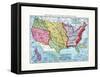 1902, United States Expansion Map, Nebraska, United States-null-Framed Stretched Canvas