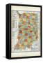 1903, Indiana State Map, Indiana, United States-null-Framed Stretched Canvas