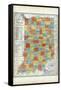 1903, Indiana State Map, Indiana, United States-null-Framed Stretched Canvas