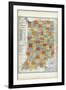 1903, Indiana State Map, Indiana, United States-null-Framed Giclee Print