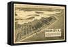 1903, Ocean City Bird's Eye View, New Jersey, United States-null-Framed Stretched Canvas