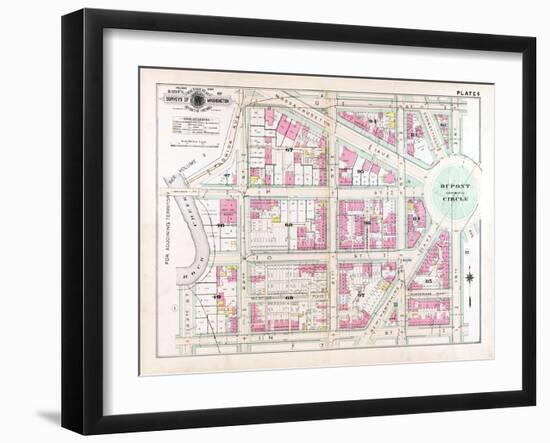 1903, Plate 006, District of Columbia, United States, Dupont Circle-null-Framed Giclee Print