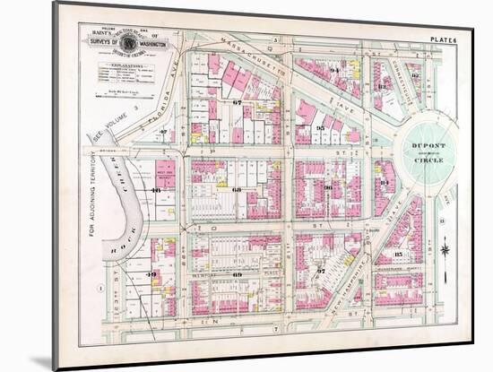 1903, Plate 006, District of Columbia, United States, Dupont Circle-null-Mounted Giclee Print