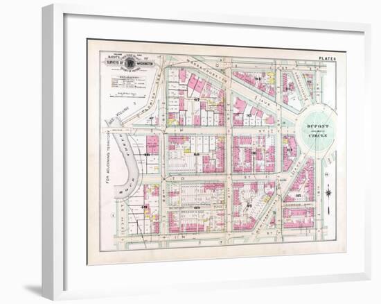 1903, Plate 006, District of Columbia, United States, Dupont Circle-null-Framed Giclee Print