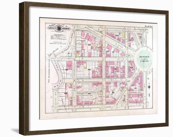 1903, Plate 006, District of Columbia, United States, Dupont Circle-null-Framed Giclee Print