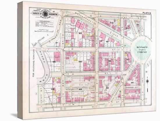 1903, Plate 006, District of Columbia, United States, Dupont Circle-null-Stretched Canvas