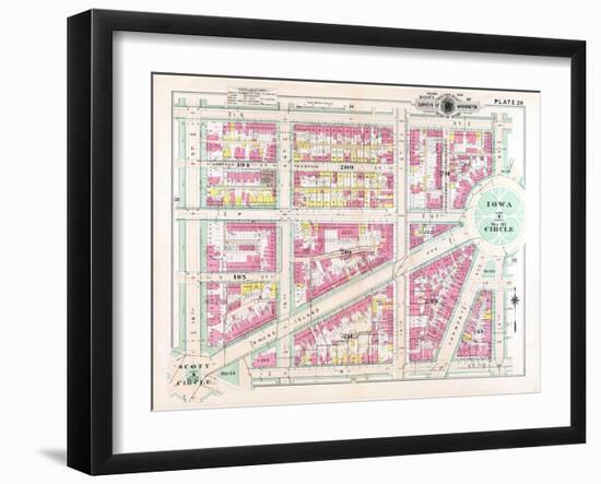 1903, Plate 020, District of Columbia, United States, Iowa Circle-null-Framed Giclee Print