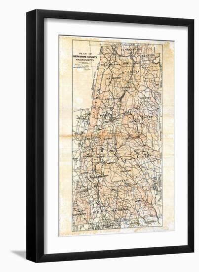 1904, Berkshire County Map, Massachusetts, United States-null-Framed Giclee Print