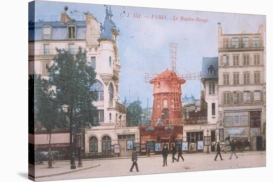 1904 Carte Postal Moulin Rouge-null-Stretched Canvas