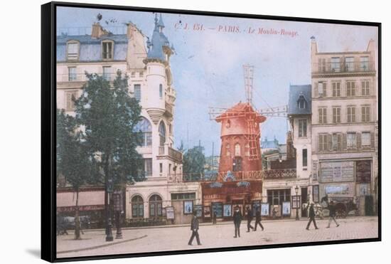 1904 Carte Postal Moulin Rouge-null-Framed Stretched Canvas